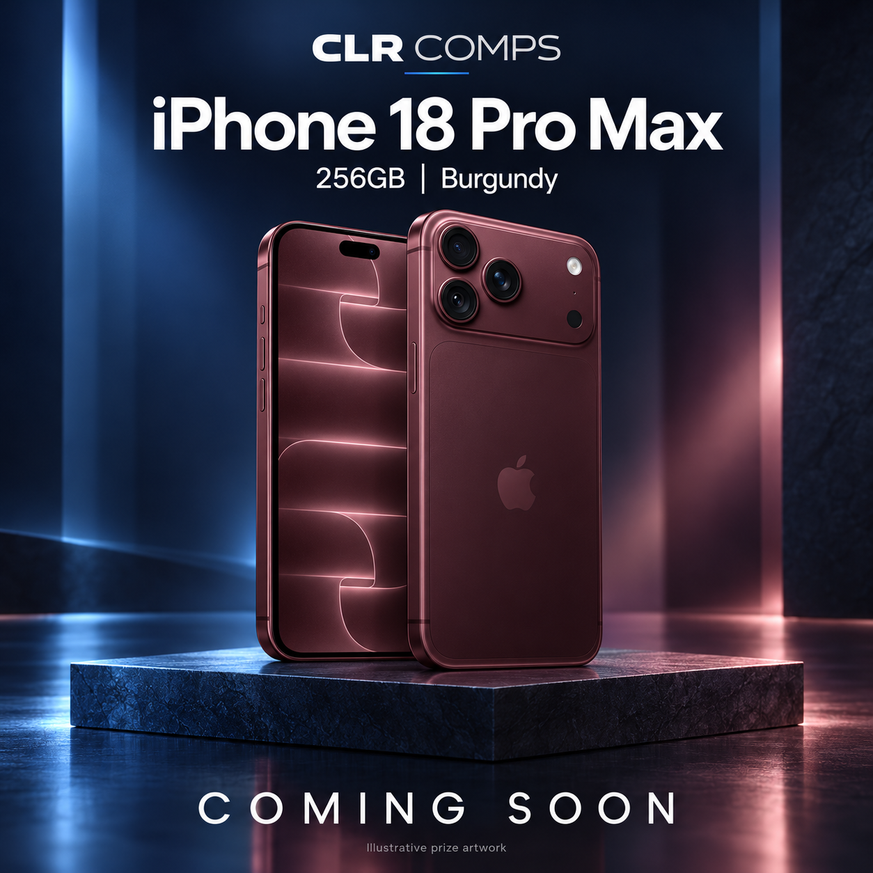 iPhone 18 Pro Max prize artwork